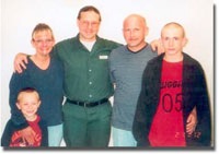 Todd LaTour with his family during prison visitation